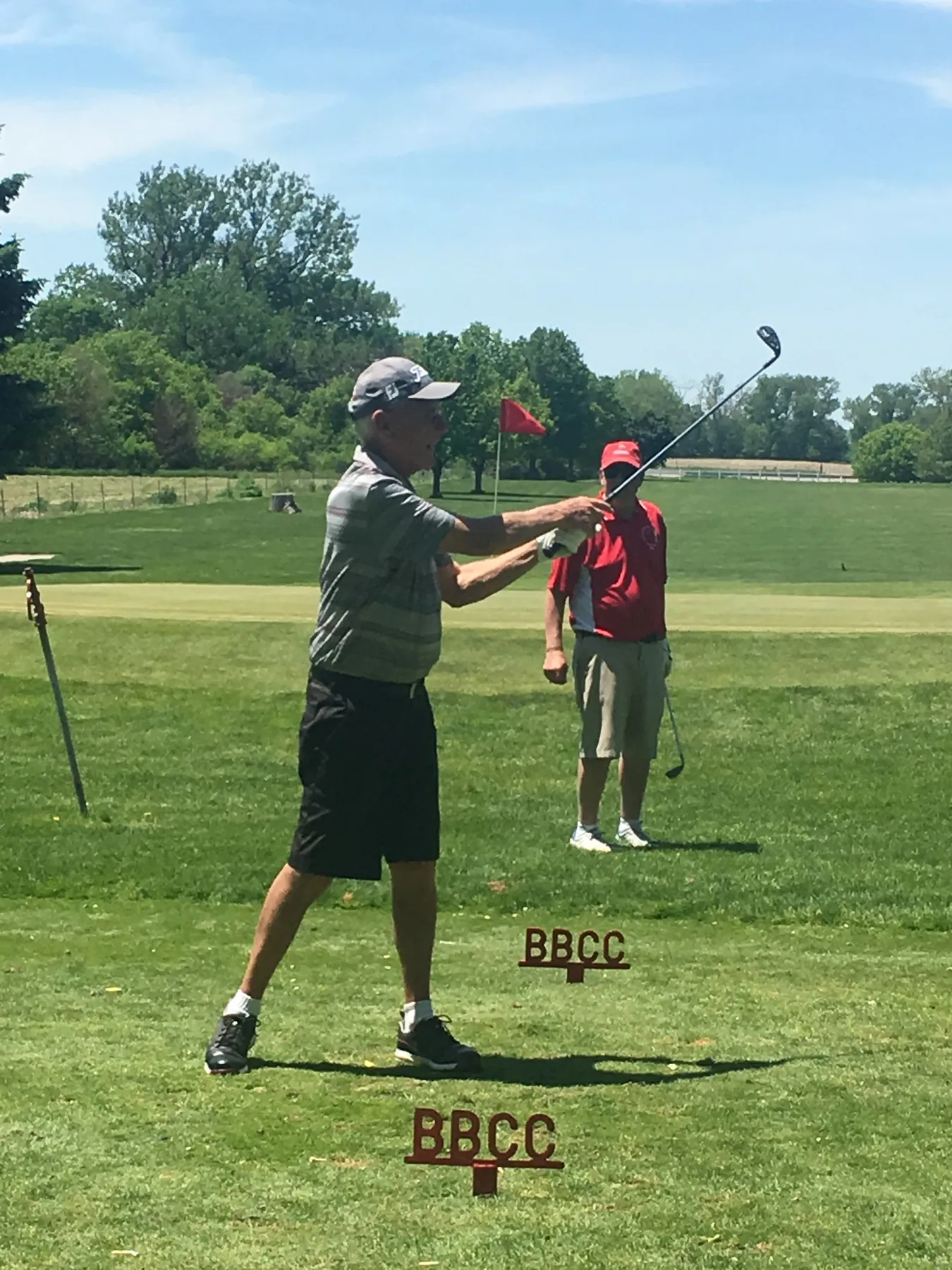 Golfers on golf course